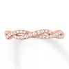 Thumbnail Image 3 of Previously Owned Diamond Anniversary Band 1/4 ct tw Round-cut 10K Rose Gold - Size 5