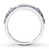 Thumbnail Image 1 of Previously Owned Men's Wedding Band 1/4 ct tw Diamonds Round-cut 10K White Gold - Size 6.25