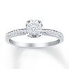 Thumbnail Image 1 of Previously Owned Diamond Ring 1/5 ct tw Round-cut 10K White Gold - Size 10.25