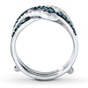 Thumbnail Image 1 of Previously Owned Diamond Enhancer Ring 1/2 ct tw Blue/White 14K White Gold - Size 8