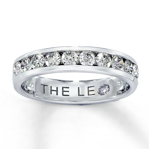 Previously Owned THE LEO Anniversary Ring 5/8 ct tw Round-cut Diamonds 14K White Gold - Size 4