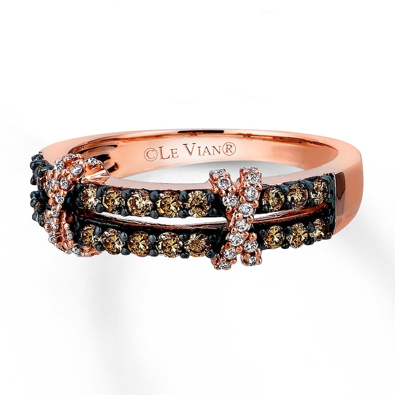Previously Owned Le Vian Chocolate Diamonds 1/2 carat tw Ring 14K Rose Gold - Size 9.5