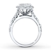 Thumbnail Image 2 of Previously Owned Diamond Engagement Ring 3 ct tw Princess & Round-cut 14K White Gold - Size 9