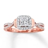 Thumbnail Image 0 of Previously Owned Diamond Engagement Ring 3/4 ct tw Princess-cut 14K Rose Gold - Size 4.25