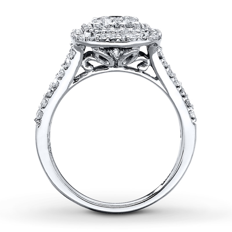 Main Image 2 of Previously Owned Diamond Engagement Ring 1 ct tw Round-cut 14K White Gold - Size 8.75