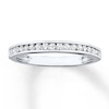 Thumbnail Image 1 of Previously Owned Diamond Wedding Ring 1/4 ct tw Round-cut 14K White Gold - Size 4.5