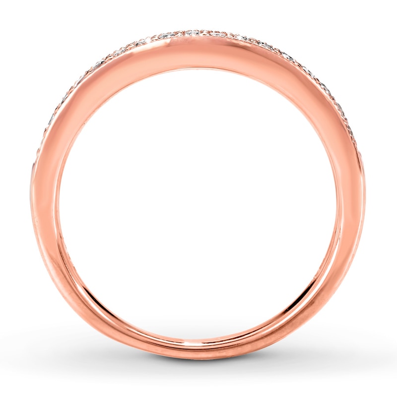 Previously Owned Diamond Wedding Band 1/5 ct tw Round-cut 14K Rose Gold - Size 10.5