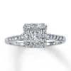 Thumbnail Image 0 of Previously Owned Engagement Ring 1/2 ct tw Round-cut Diamonds 14K White Gold - Size 4