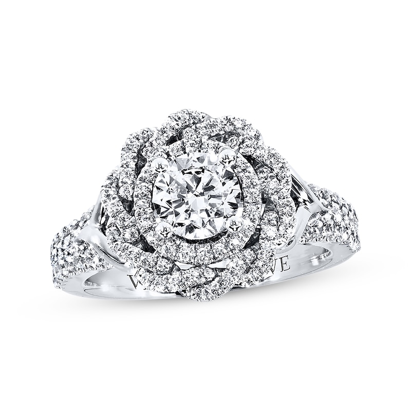 Previously Owned Diamond Ring 1-1/5 ct tw Diamonds 14K White Gold - Size 9.75