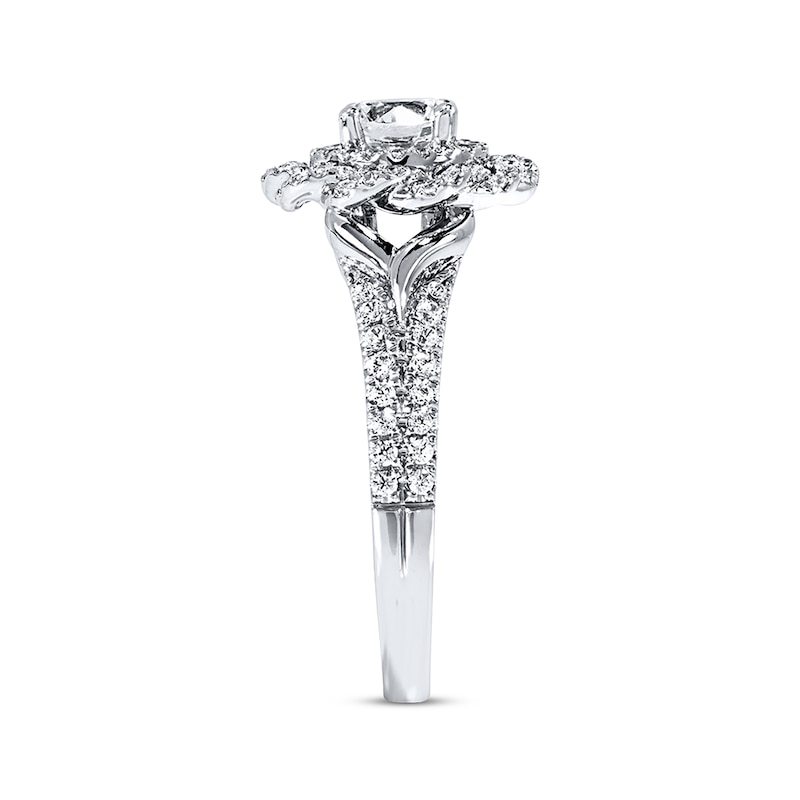Previously Owned Diamond Ring 1-1/5 ct tw Diamonds 14K White Gold - Size 9.75