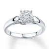 Thumbnail Image 0 of Previously Owned Ring 1/4 ct tw Round-cut Diamonds 10K White Gold - Size 4.25