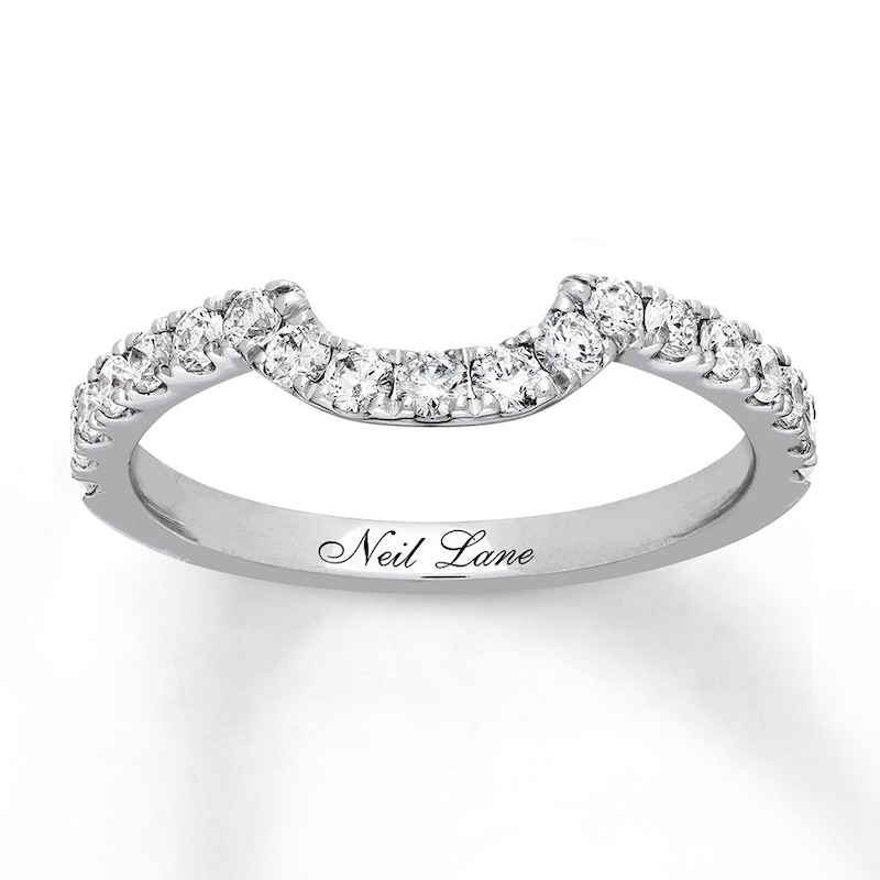 Previously Owned Neil Lane Wedding Band 1/2 ct tw Round-cut Diamonds 14K White Gold - Size 9.25