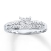 Thumbnail Image 1 of Previously Owned Diamond Engagement Ring 1/4 ct tw Round-cut 10K White Gold - Size 11.75