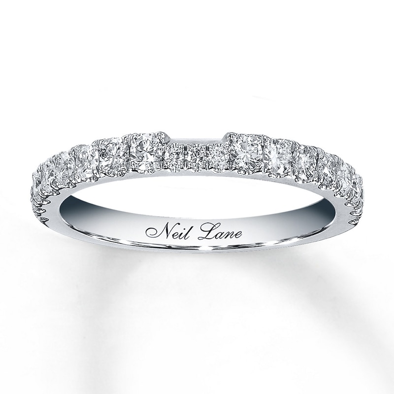 Previously Owned Neil Lane Wedding Band 1/2 ct tw Round-cut Diamonds 14K White Gold - Size 9.75