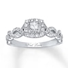 Thumbnail Image 0 of Previously Owned Neil Lane Engagement Ring 5/8 ct tw Princess & Round-cut 14K White Gold - Size 10