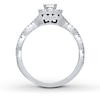 Thumbnail Image 1 of Previously Owned Neil Lane Engagement Ring 5/8 ct tw Princess & Round-cut 14K White Gold - Size 10