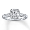 Thumbnail Image 0 of Previously Owned Diamond Engagement Ring 1/2 ct tw Princess & Round-cut 14K White Gold - Size 4.75