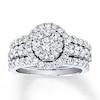 Thumbnail Image 0 of Previously Owned Diamond Bridal Set 2 ct tw Round-cut 14K White Gold - Size 10