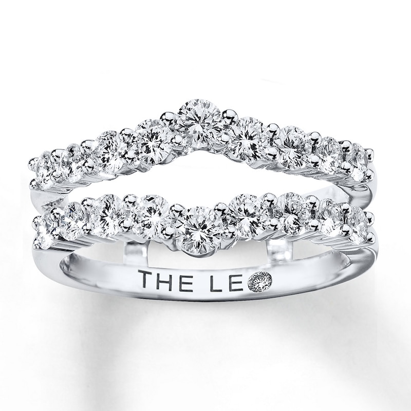 Previously Owned Leo Diamond Enhancer Ring 1 ct tw Round-cut 14K White Gold - Size 10