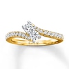 Thumbnail Image 1 of Previously Owned Ever Us Ring 1/2 ct tw Round-cut Diamonds 14K Yellow Gold