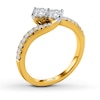 Thumbnail Image 2 of Previously Owned Ever Us Ring 1/2 ct tw Round-cut Diamonds 14K Yellow Gold