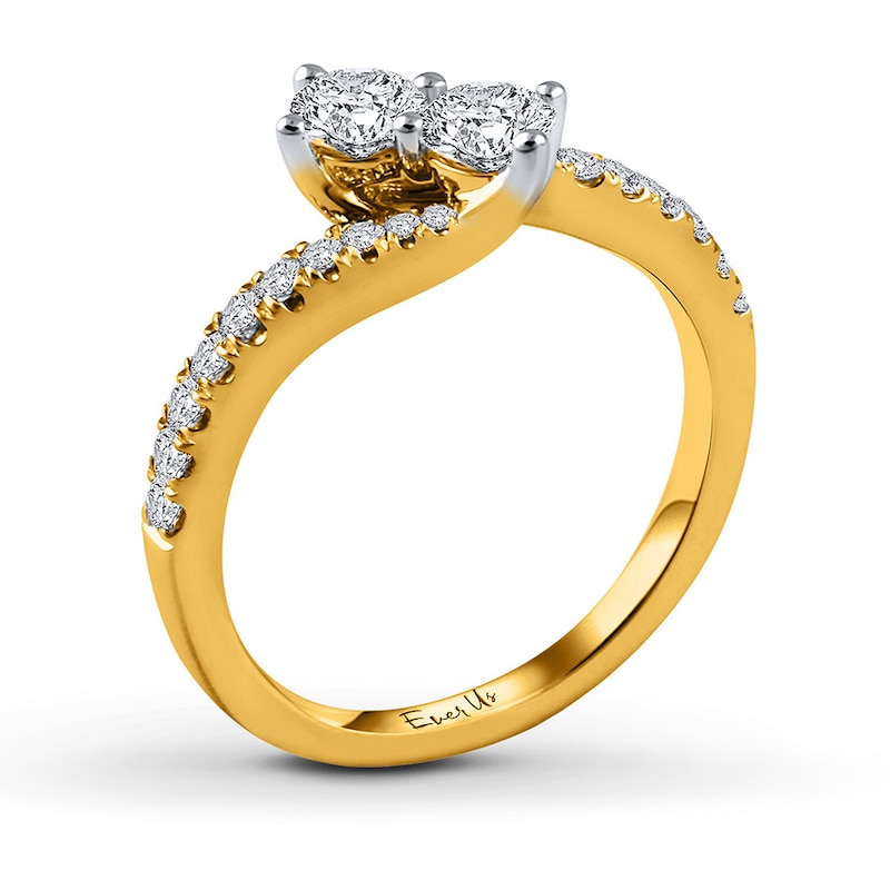 Main Image 2 of Previously Owned Ever Us Ring 1/2 ct tw Round-cut Diamonds 14K Yellow Gold