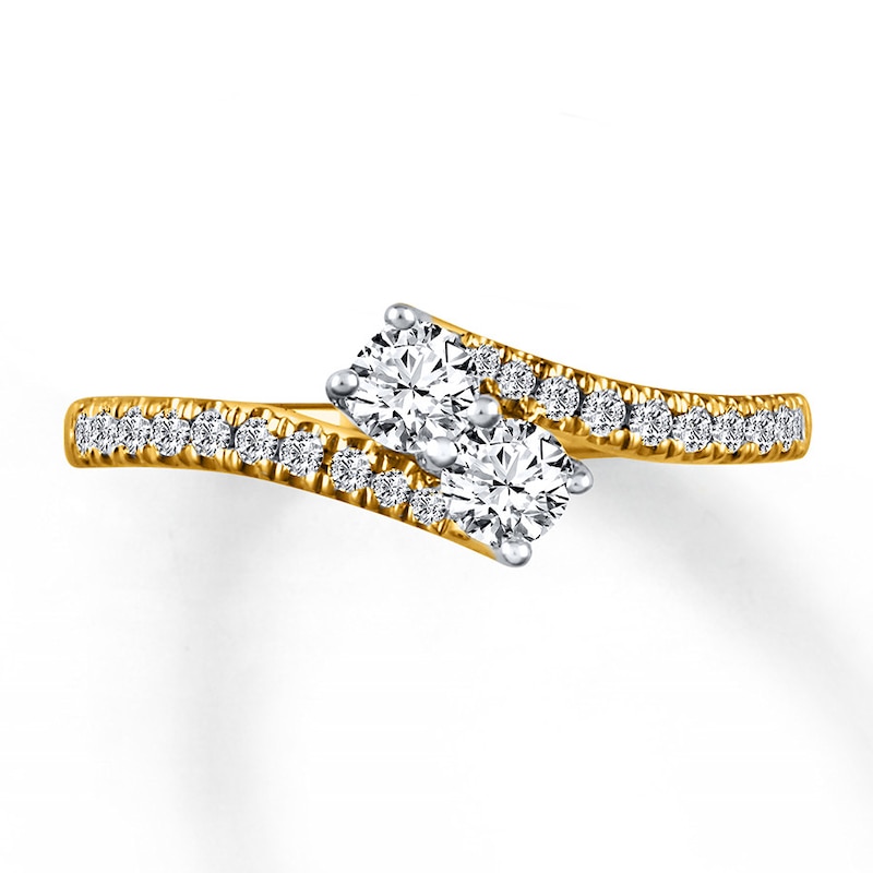 Main Image 3 of Previously Owned Ever Us Ring 1/2 ct tw Round-cut Diamonds 14K Yellow Gold