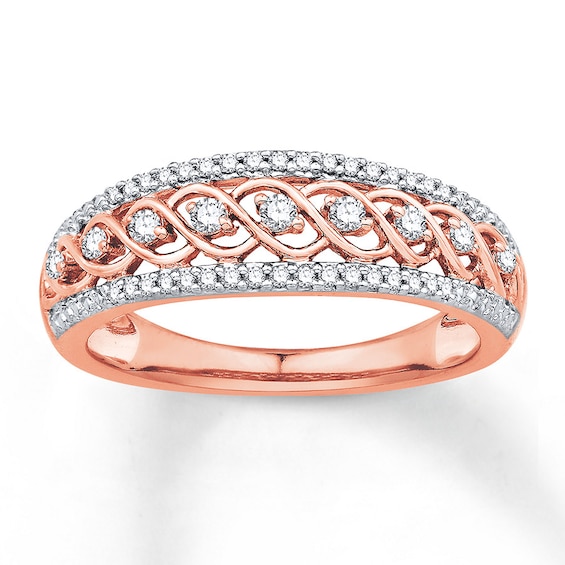 Previously Owned Diamond Ring 1/ ct tw Round-cut 10K Rose Gold