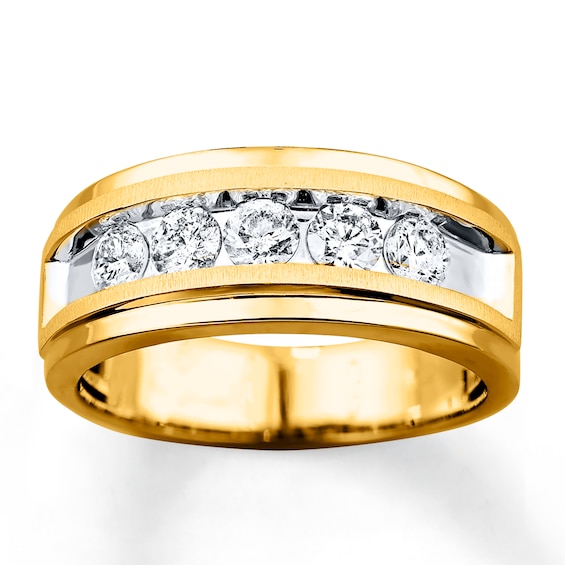 Previously Owned Men's Diamond Wedding Band 1/ ct tw Round-cut 10K Gold