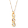 Thumbnail Image 0 of Previously Owned Diamond Necklace 1/10 ct tw Round-cut 10K Yellow Gold