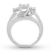 Thumbnail Image 1 of Previously Owned Diamond Engagement Ring 1 ct tw Princess & Round-cut 10K White Gold