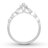 Thumbnail Image 2 of Previously Owned Diamond Engagement Ring 1/3 ct tw Marquise & Round-cut 10K White Gold