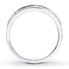 Thumbnail Image 2 of Previously Owned Men's Diamond Wedding Band 1/2 ct tw Round-cut 10K White Gold