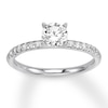Thumbnail Image 0 of Previously Owned Diamond Engagement Ring 3/4 ct tw Round-cut 14K White Gold - Size 8.5