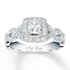 Thumbnail Image 0 of Previously Owned Neil Lane Diamond Ring 1 ct tw Princess & Round-cut 14K White Gold - Size 8