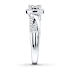 Thumbnail Image 2 of Previously Owned Diamond Engagement Ring 1/2 ct tw Princess & Round-cut 10K White Gold - Size 10