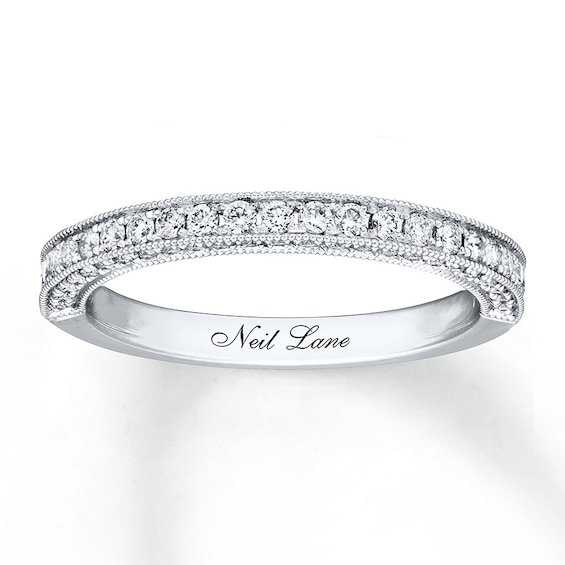 Previously Owned Neil Lane Bridal Wedding Band 3/8 ct tw Round-cut 14K White Gold