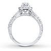 Thumbnail Image 2 of Previously Owned Neil Lane Engagement Ring 7/8 ct tw Princess & Round-cut Diamonds 14K White Gold