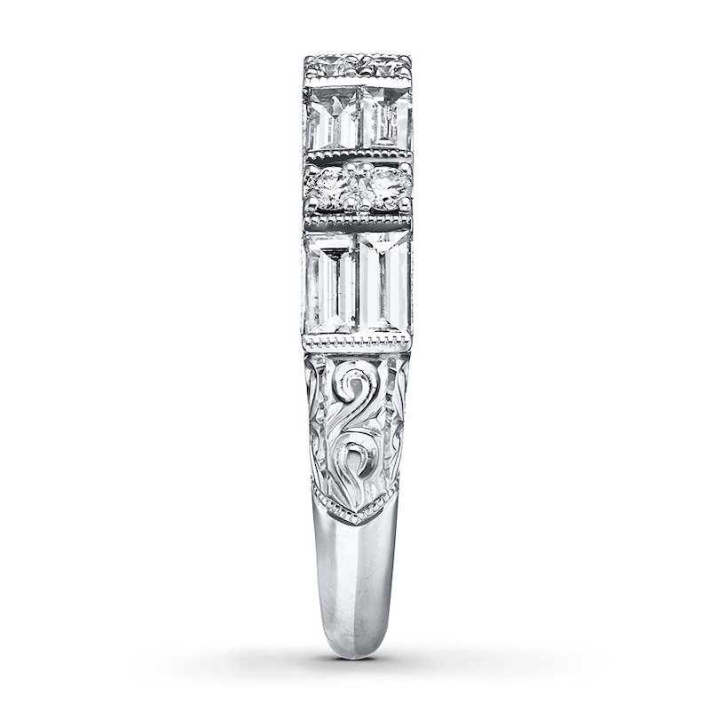 Main Image 3 of Previously Owned Neil Lane Anniversary Band 1 ct tw Baguette & Round-cut Diamond 14K White Gold