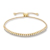 Thumbnail Image 1 of Previously Owned Diamond Bolo Bracelet 1/2 ct tw Round-cut 10K Yellow Gold 9.5&quot;