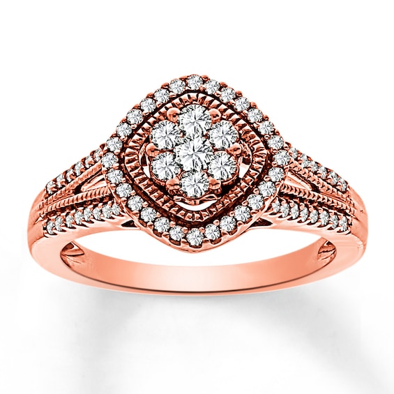 Previously Owned Diamond Ring 1/2 ct tw Round-cut 10K Rose Gold