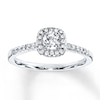 Thumbnail Image 0 of Previously Owned Diamond Engagement Ring 3/8 ct tw Round-cut 10K White Gold - Size 13