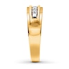 Thumbnail Image 2 of Previously Owned Men's Diamond Wedding Band 1/4 ct tw Round-cut 10K Yellow Gold - Size 7