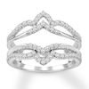 Thumbnail Image 1 of Previously Owned Diamond Enhancer Ring 1/2 ct tw Round-cut 14K White Gold - Size 9.5