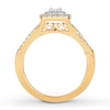 Thumbnail Image 1 of Previously Owned Diamond Engagement Ring 1/2 ct tw Round-cut 10K Two-Tone Gold - Size 9