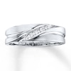 Thumbnail Image 0 of Previously Owned Men's Wedding Band 1/15 ct tw Round-cut Diamonds 10K White Gold - Size 12.5
