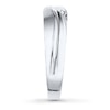 Thumbnail Image 2 of Previously Owned Men's Wedding Band 1/15 ct tw Round-cut Diamonds 10K White Gold - Size 12.5