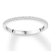 Thumbnail Image 0 of Previously Owned Diamond Wedding Band 1/10 ct tw Round-cut 10K White Gold - Size 3.5