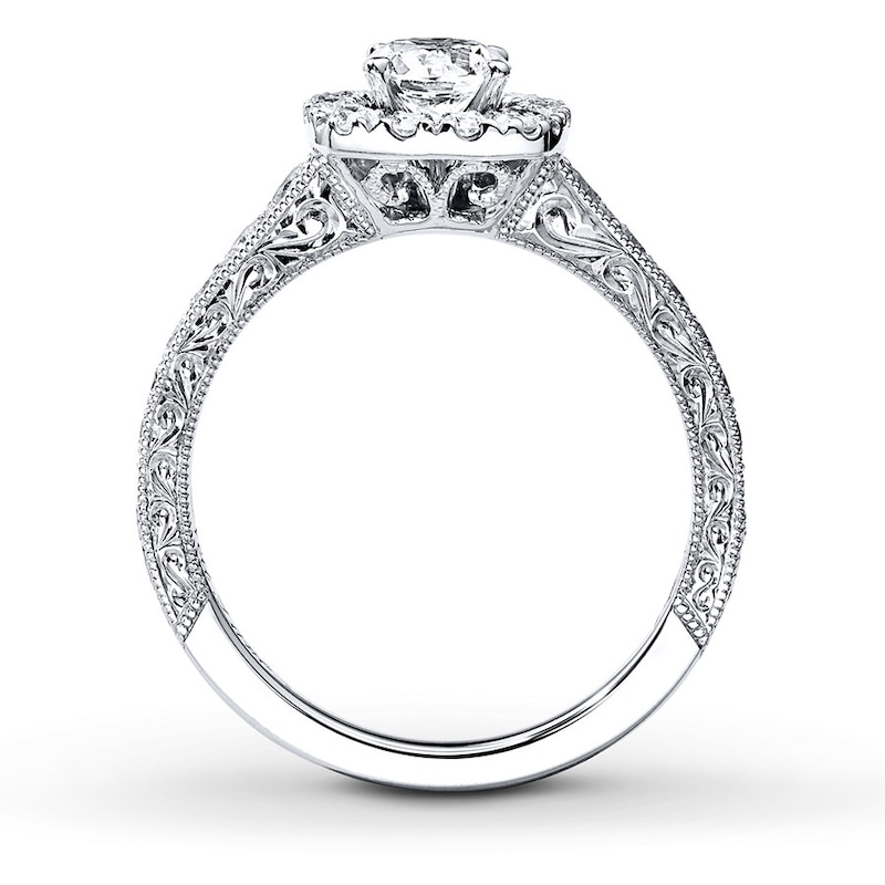 Main Image 2 of Previously Owned Neil Lane Engagement Ring 1-1/6 ct tw Round-cut Diamonds 14K White Gold - Size 4.5