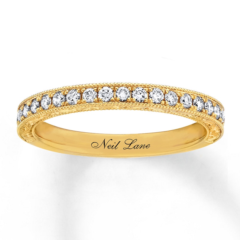 Previously Owned Neil Lane Wedding Band 1/3 ct tw Round-cut Diamonds 14K Yellow Gold - Size 8.75